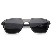 Rift | Grey/Black Large Full Rim Rectangle Sports Sunglasses for Men & Women [Polarized]