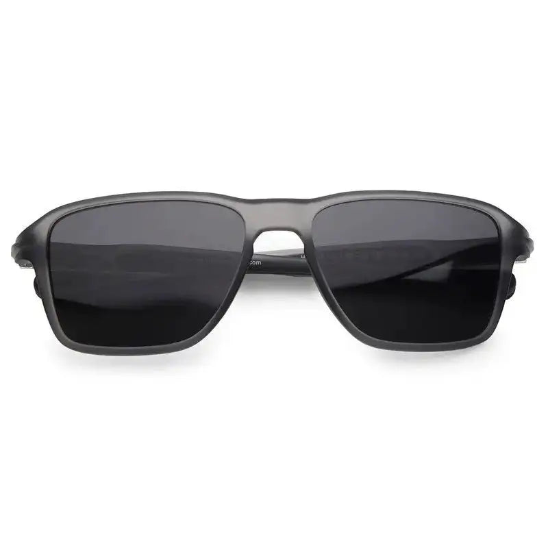 Rift | Grey/Black Large Full Rim Rectangle Sports Sunglasses for Men & Women [Polarized]