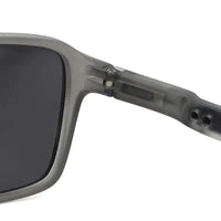 Rift | Grey/Black Large Full Rim Rectangle Sports Sunglasses for Men & Women [Polarized]