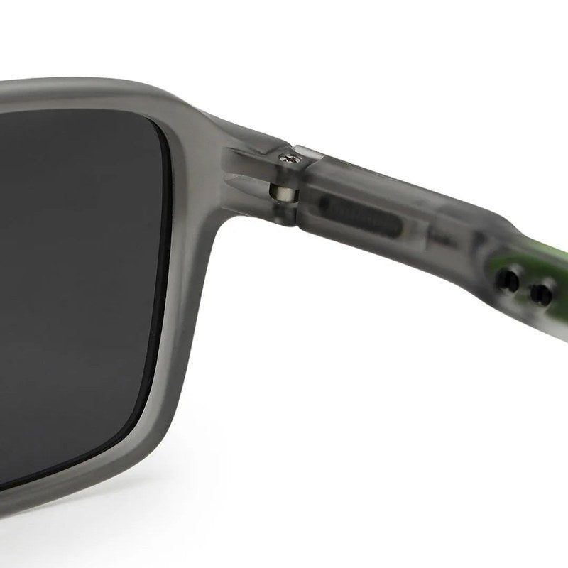 Rift | Grey Large Full Rim Rectangle Sports Sunglasses for Men & Women [Polarized]