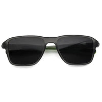 Rift | Grey Large Full Rim Rectangle Sports Sunglasses for Men & Women [Polarized]