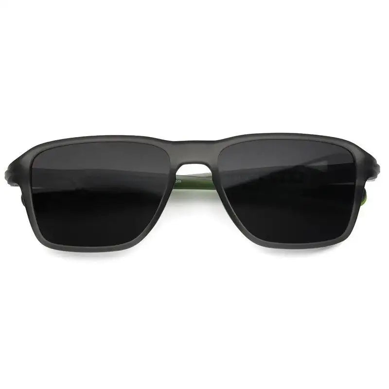 Rift | Grey Large Full Rim Rectangle Sports Sunglasses for Men & Women [Polarized]