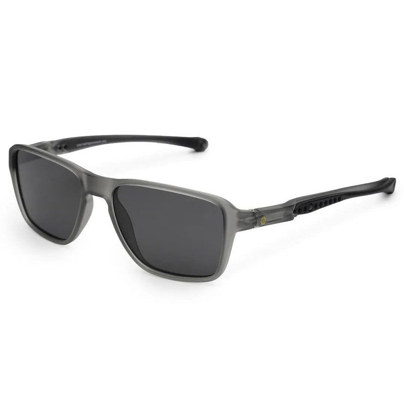 Rift | Grey/Black Large Full Rim Rectangle Sports Sunglasses for Men & Women [Polarized]