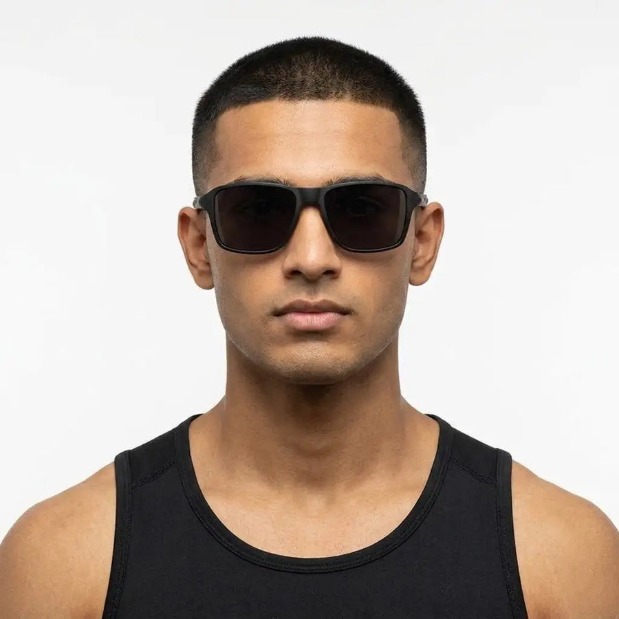Rift | Light Grey Large Full Rim RECTANGLE Sports for Men & Women [Polarized]