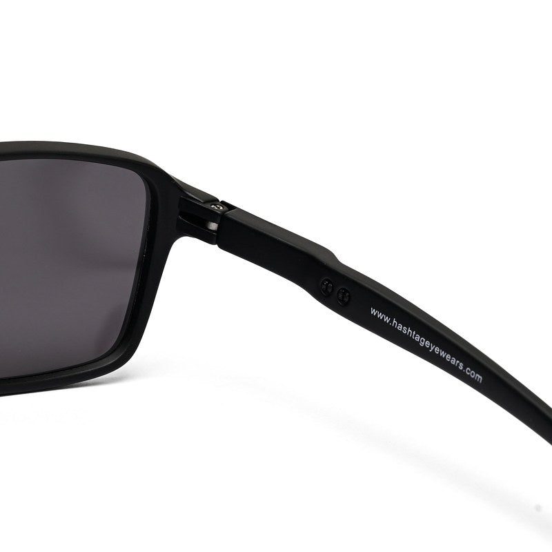 Rift Light Grey Large Full Rim RECTANGLE Sports for Men & Women — Hashtag Eyewears
