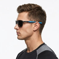 Rift | Sky Blue Large Full Rim RECTANGLE Sports for Men & Women [Polarized]