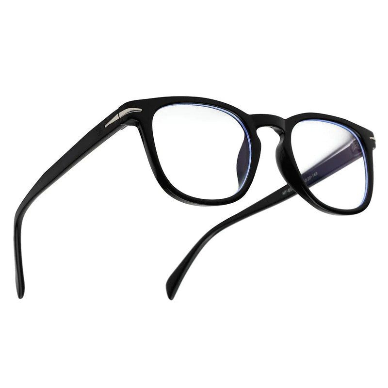 Rivena Black Small Full Rim Square Computer Glasses for Men & Women — Hashtag Eyewears