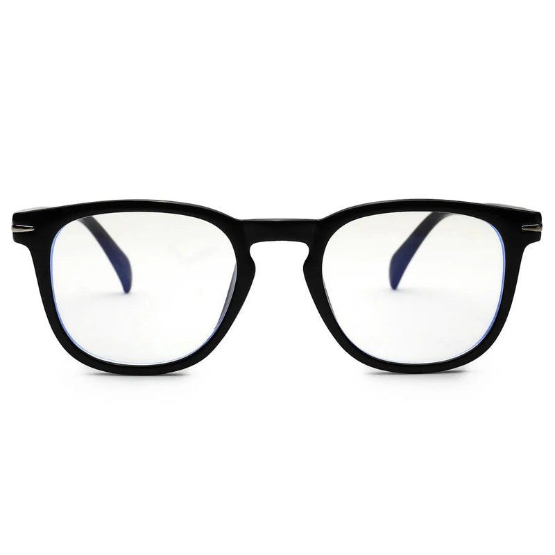 Rivena Black Small Full Rim Square Computer Glasses for Men & Women — Hashtag Eyewears