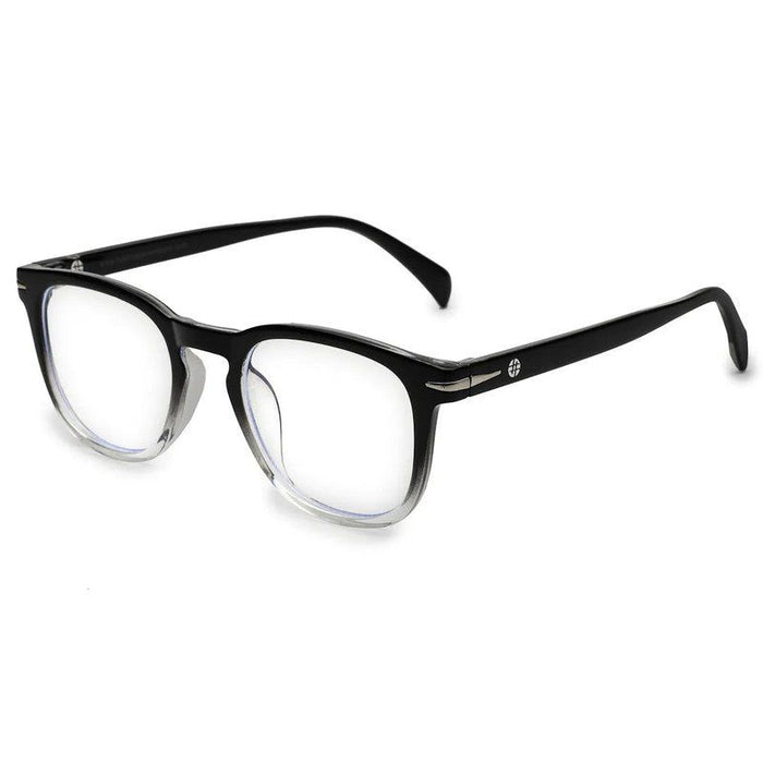 Rivena | Gradient Black Small Full Rim Square Computer Glasses for Men & Women [Blue Block]