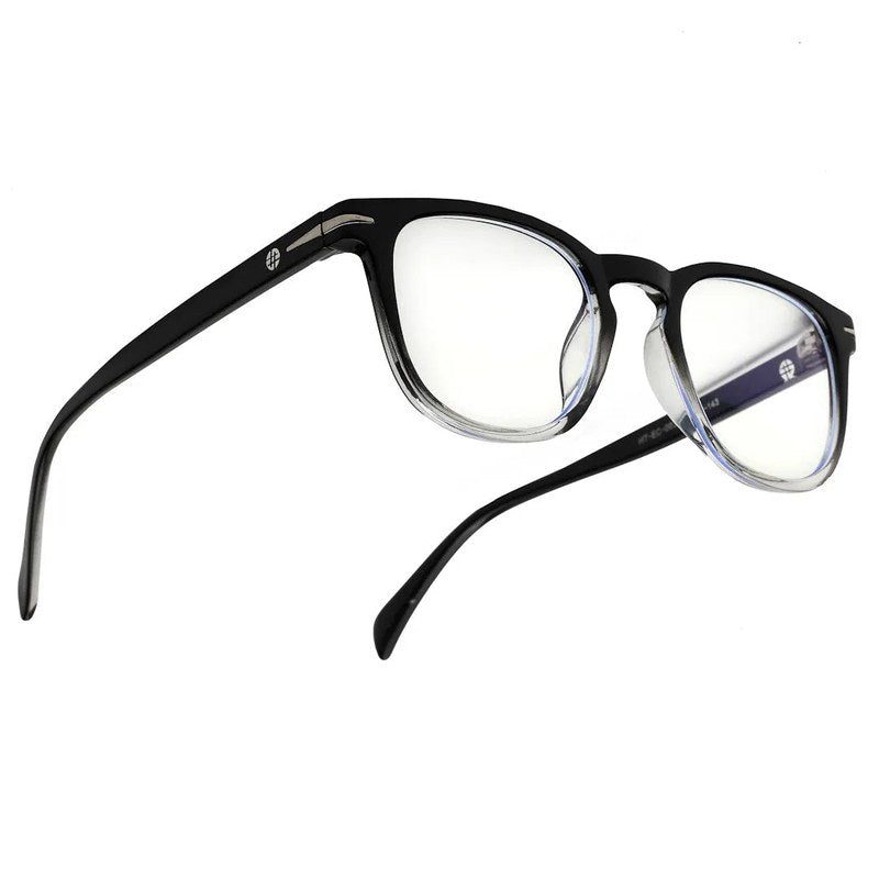 Rivena | Gradient Black Small Full Rim Square Computer Glasses for Men & Women [Blue Block]