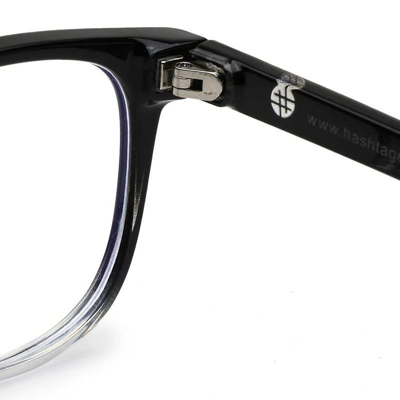 Rivena | Gradient Black Small Full Rim Square Computer Glasses for Men & Women [Blue Block]