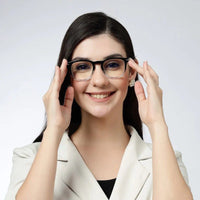 Rivena Gradient Black Small Full Rim Square Computer Glasses for Men & Women — Hashtag Eyewears