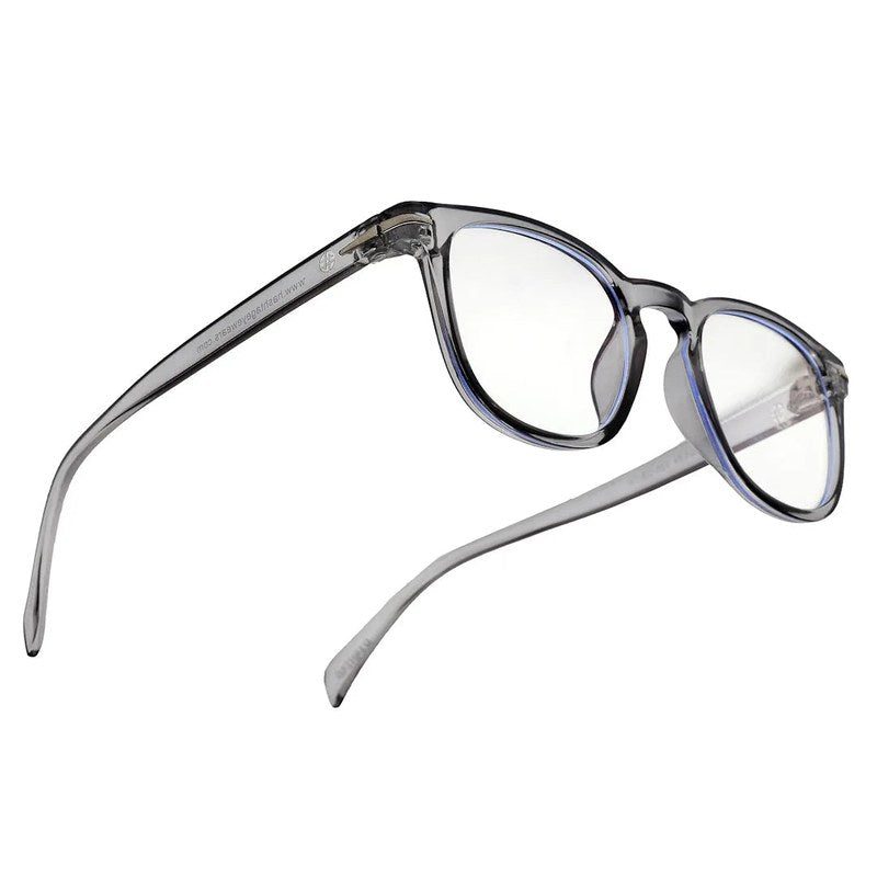 Rivena Grey Small Full Rim Square Computer Glasses for Men & Women — Hashtag Eyewears