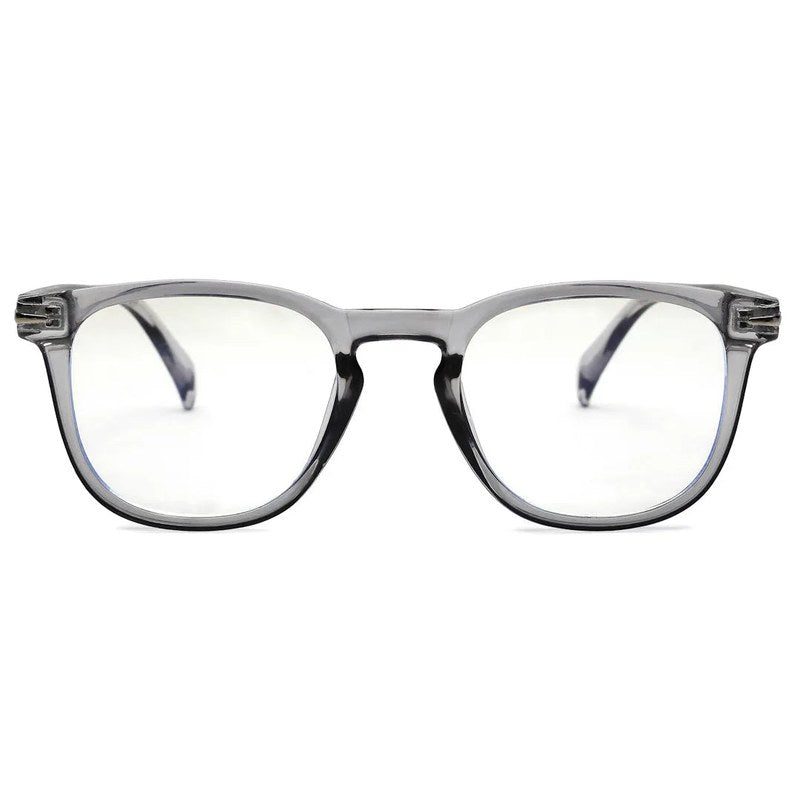 Rivena Grey Small Full Rim Square Computer Glasses for Men & Women — Hashtag Eyewears