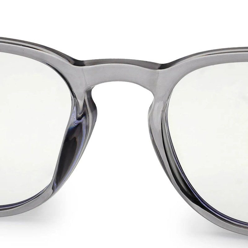 Rivena Grey Small Full Rim Square Computer Glasses for Men & Women — Hashtag Eyewears