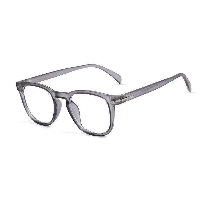 Rivena Smoke Small Full Rim Square Computer Glasses for Men & Women — Hashtag Eyewears