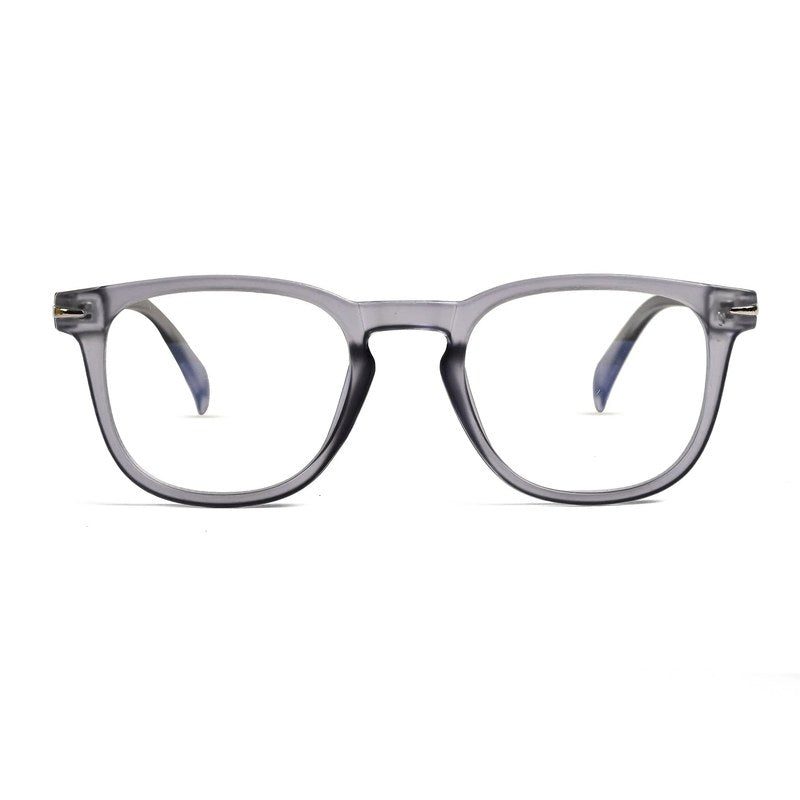 Rivena Smoke Small Full Rim Square Computer Glasses for Men & Women — Hashtag Eyewears
