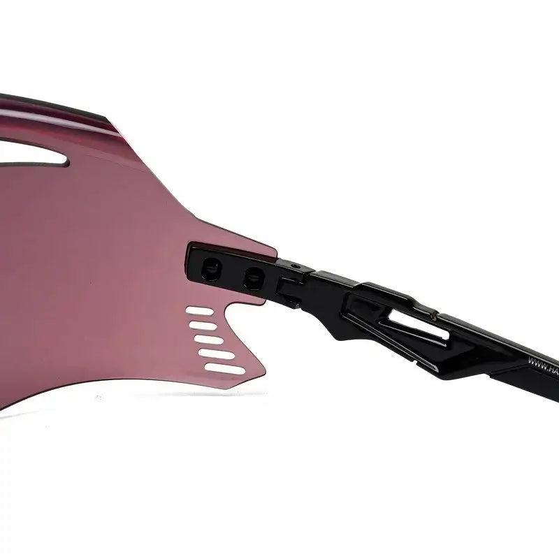 Rivora | Black Large Full Rim Shield Sports Sunglasses for Men & Women [UV-protected]