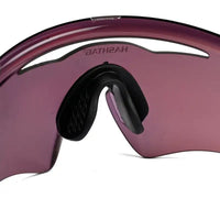 Rivora | Black Large Full Rim Shield Sports Sunglasses for Men & Women [UV-protected]