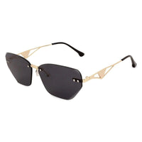 Rorion BLK Medium Rim Less Rectangle Sunglasses for Men & Women — Hashtag Eyewears