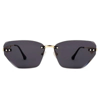 Rorion BLK Medium Rim Less Rectangle Sunglasses for Men & Women — Hashtag Eyewears