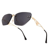 Rorion BLK Medium Rim Less Rectangle Sunglasses for Men & Women — Hashtag Eyewears