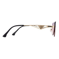 Rorion Gradient Pink & Brown Medium Rim Less Rectangle Sunglasses for Men & Women — Hashtag Eyewears