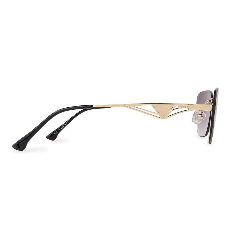 Rorion Gradient Purple Medium Rim Less Rectangle Sunglasses for Men & Women — Hashtag Eyewears