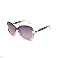 Rylen Gold & Blackish Purple Large Full Rim Butterfly Sunglasses for Women — Hashtag Eyewears
