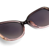 Rylen Gold & Blackish Purple Large Full Rim Butterfly Sunglasses for Women — Hashtag Eyewears