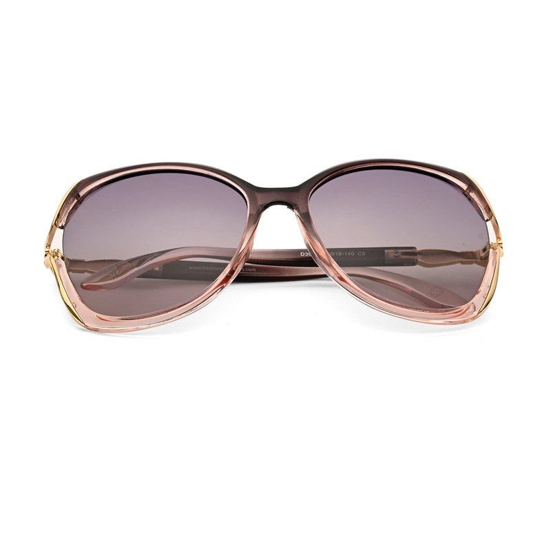 Rylen Gold & Blackish Purple Large Full Rim Butterfly Sunglasses for Women — Hashtag Eyewears