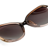 Rylen Gold & Gradient Brown Large Full Rim Butterfly Sunglasses for Women — Hashtag Eyewears