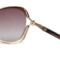 Rylen Gold & Gradient Brown Large Full Rim Butterfly Sunglasses for Women — Hashtag Eyewears