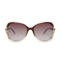 Rylen Gold & Gradient Brown Large Full Rim Butterfly Sunglasses for Women — Hashtag Eyewears