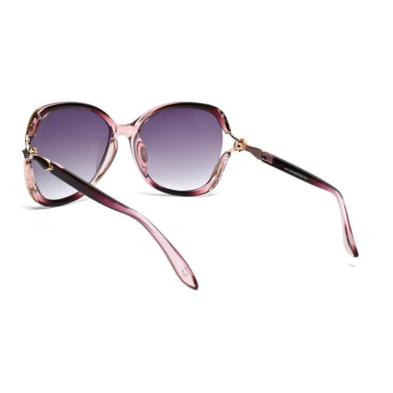 Rylen Gold & Gradient Purple Large Full Rim Butterfly Sunglasses for Women — Hashtag Eyewears