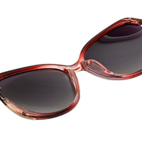 Rylen Gold & Reddish Purple Large Full Rim Butterfly Sunglasses for Women — Hashtag Eyewears