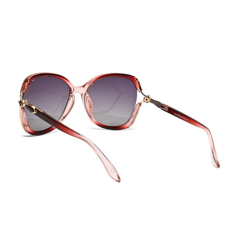 Rylen Gold & Reddish Purple Large Full Rim Butterfly Sunglasses for Women — Hashtag Eyewears