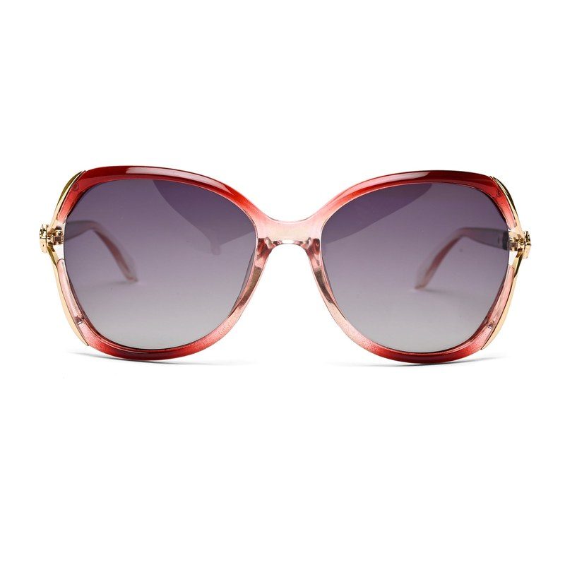 Rylen Gold & Reddish Purple Large Full Rim Butterfly Sunglasses for Women — Hashtag Eyewears