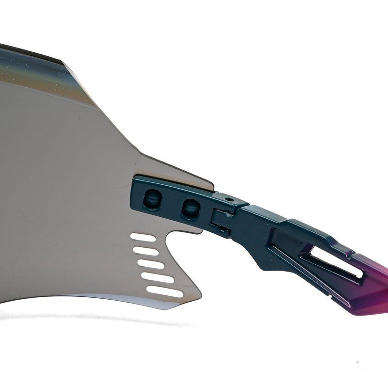 Saelor | Blue Large Full Rim Shield Sports Sunglasses for Men & Women [UV-protected]