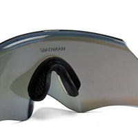 Saelor | Blue Large Full Rim Shield Sports Sunglasses for Men & Women [UV-protected]