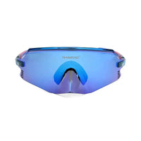 Saelor | Blue Large Full Rim Shield Sports Sunglasses for Men & Women [UV-protected]