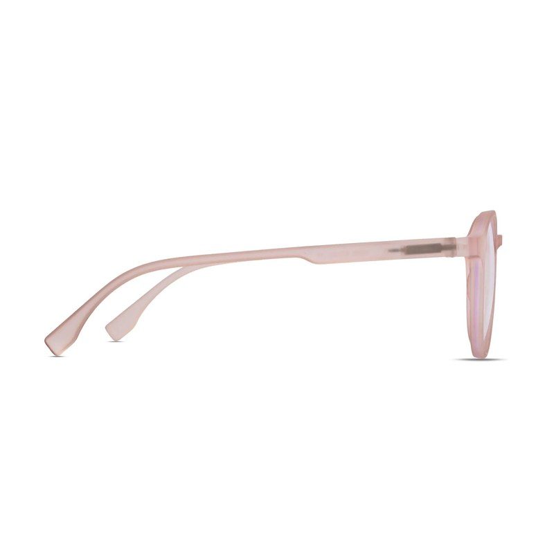 Screenzy Baby Pink Medium Full Rim Round Computer Glasses for Men & Women — Hashtag Eyewears