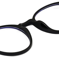 Screenzy | Black Medium Full Rim Round Computer Glasses for Men & Women [Blue Block]