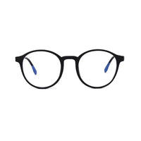 Screenzy | Black Medium Full Rim Round Computer Glasses for Men & Women [Blue Block]