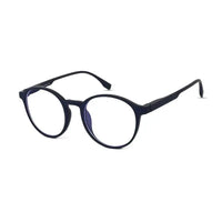 Screenzy | Blue Medium Full Rim Round Computer Glasses for Men & Women [Blue Block]