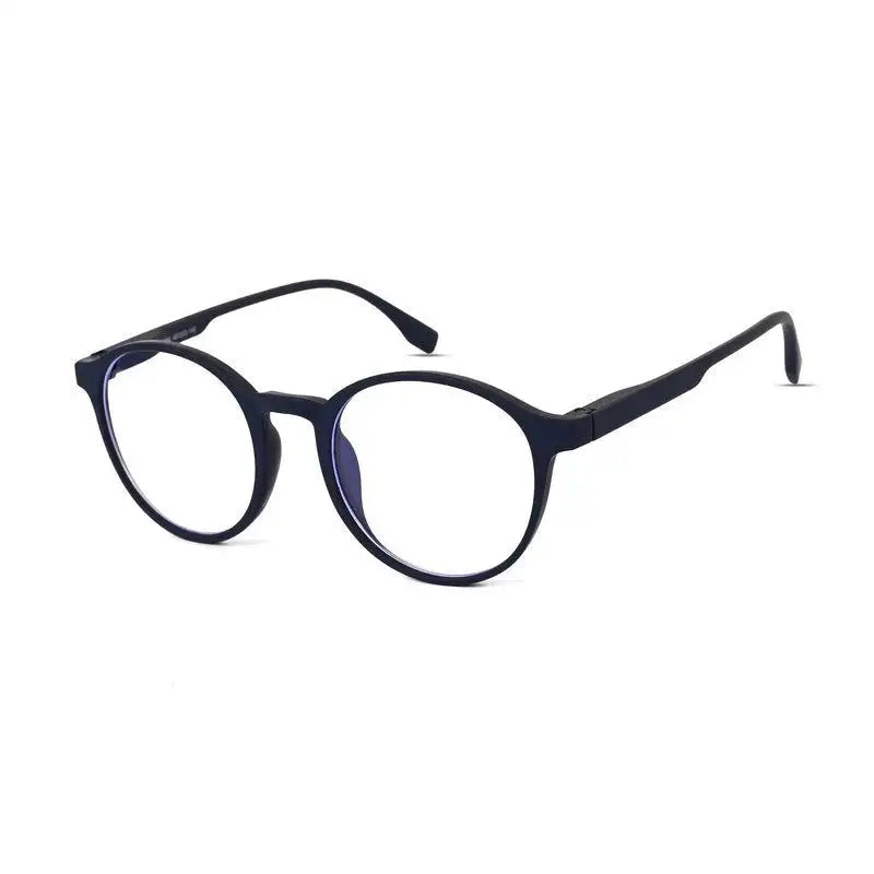 Screenzy | Blue Medium Full Rim Round Computer Glasses for Men & Women [Blue Block]
