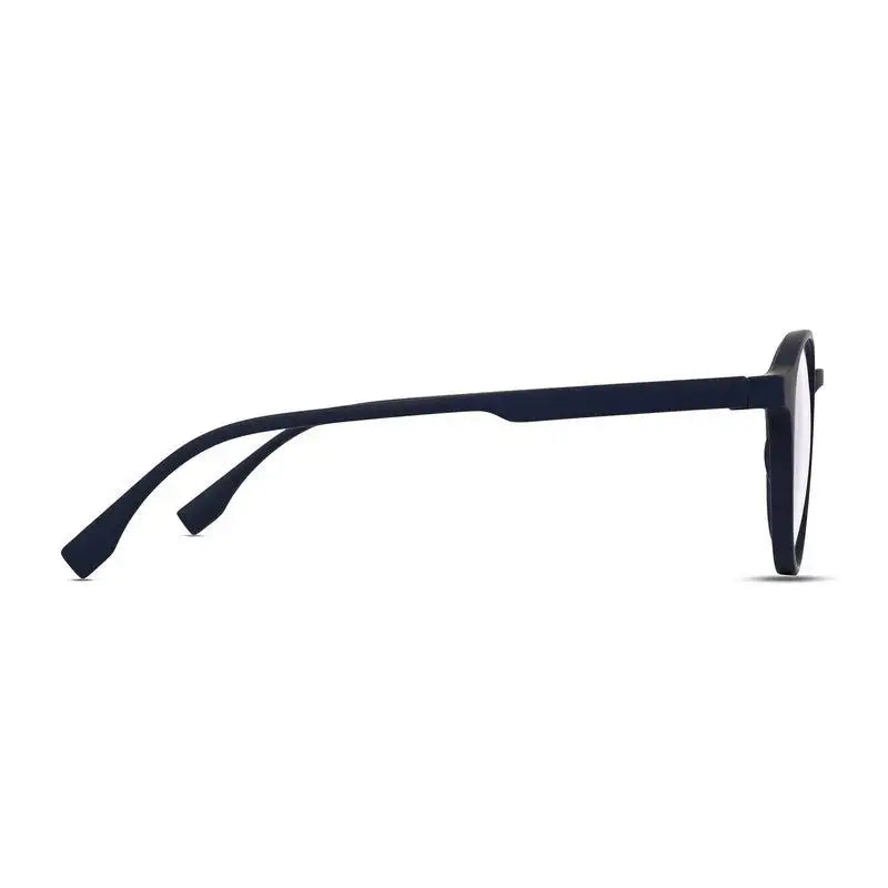 Screenzy | Blue Medium Full Rim Round Computer Glasses for Men & Women [Blue Block]