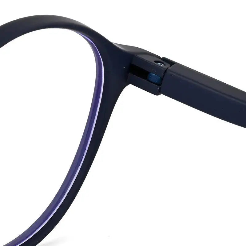 Screenzy | Blue Medium Full Rim Round Computer Glasses for Men & Women [Blue Block]