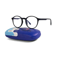 Screenzy | Blue Medium Full Rim Round Computer Glasses for Men & Women [Blue Block]