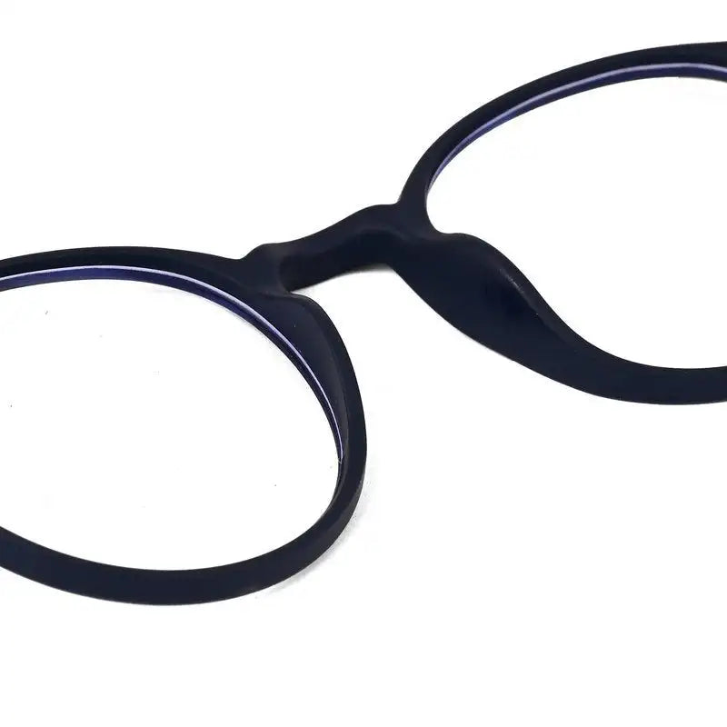 Screenzy | Blue Medium Full Rim Round Computer Glasses for Men & Women [Blue Block]